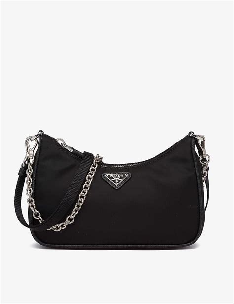 prada handbag with fold over clasp|Prada recycled bags.